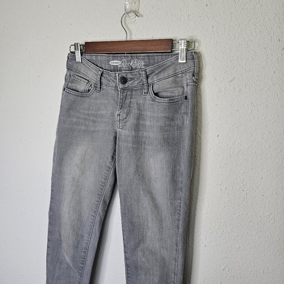 Old Navy Rockstar Jeans Womens 2 Slate Gray Skinny Low Rise - Picture 2 of 11